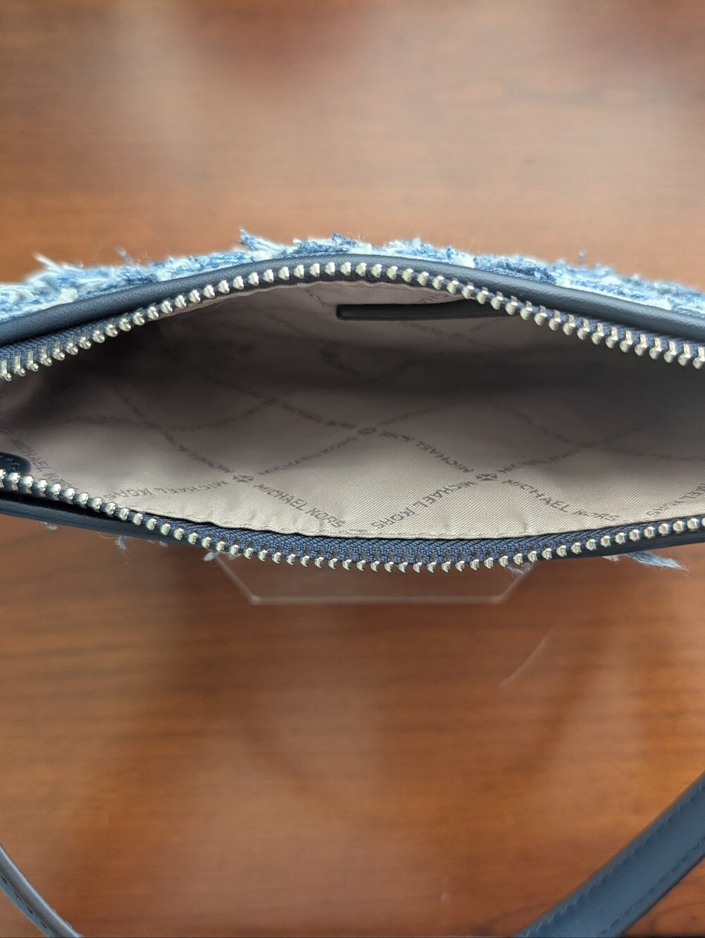Michael Kors Jet Set Patchwork Denim Wristlet - Picture 10 of 11
